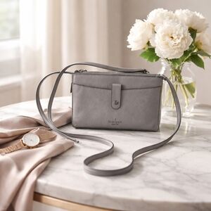 Kate Spade Gray Leather Crossbody Bag